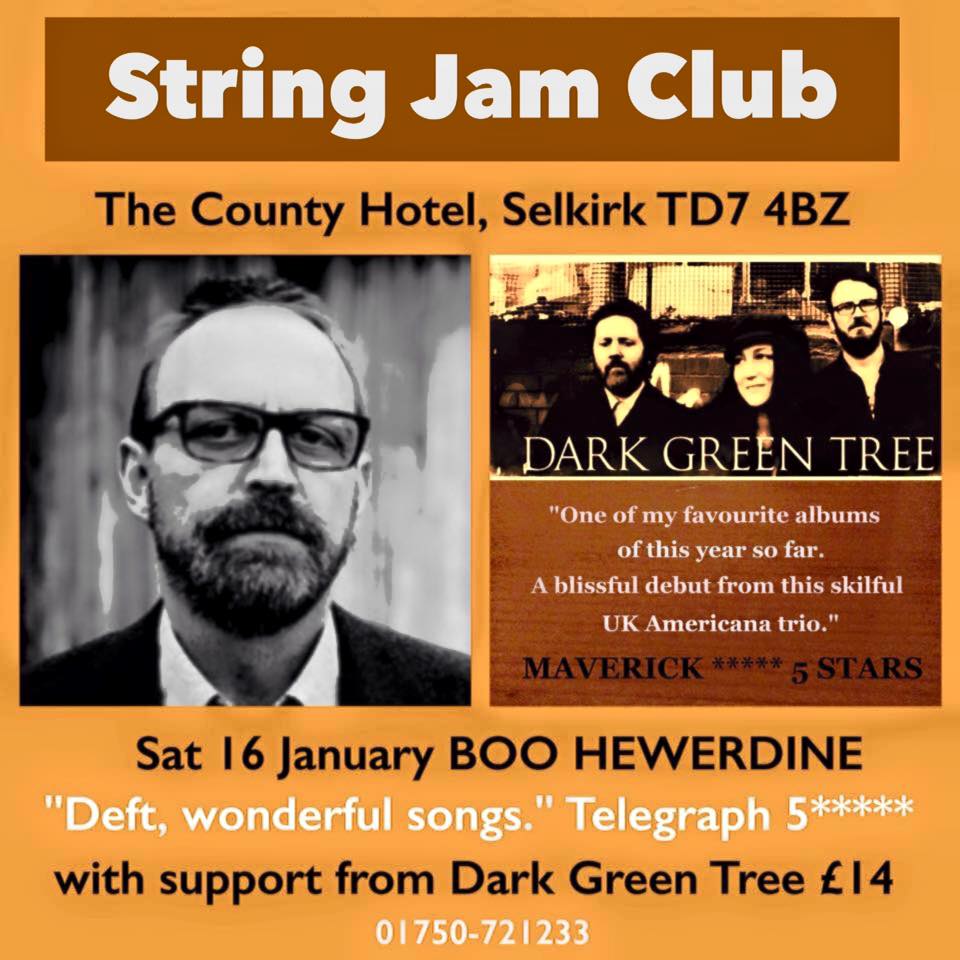 String Jam Club Saturday 16th <a href="/boohewerdine/">Boo Hewerdine</a> <a href="/1970Company/">Ben Adey</a> <a href="/Medicinemusic/">Rob Ellen</a> <a href="/alliefoxmusic/">Allie Fox</a>