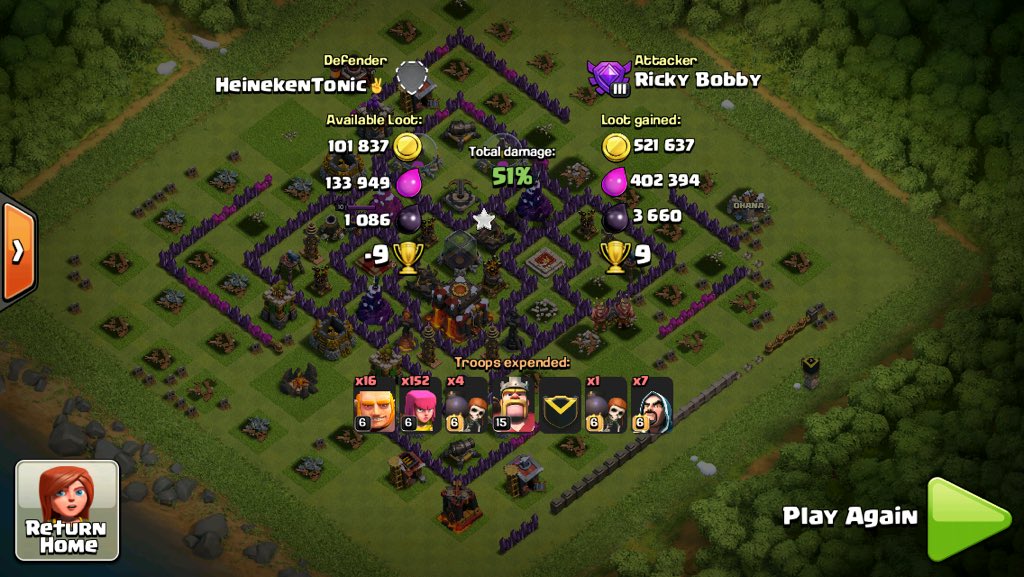 SackBrown's tweet photo. It's loot city over in the #SBC #clashofclans https://t.co/7NecLrJqnA