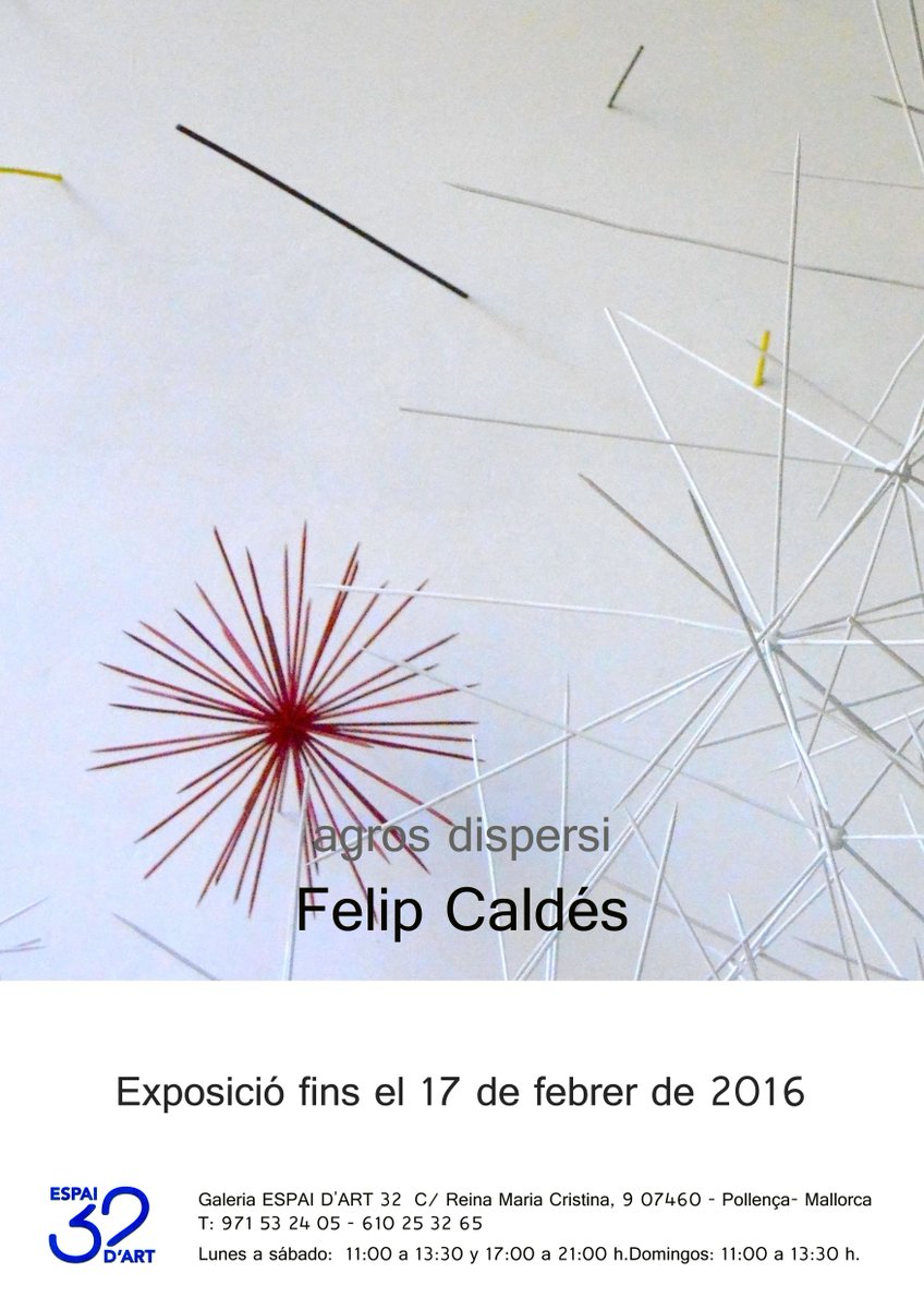 Os invitamos a la pròxima inauguración, viernes 15 de enero a las 19,30 h.