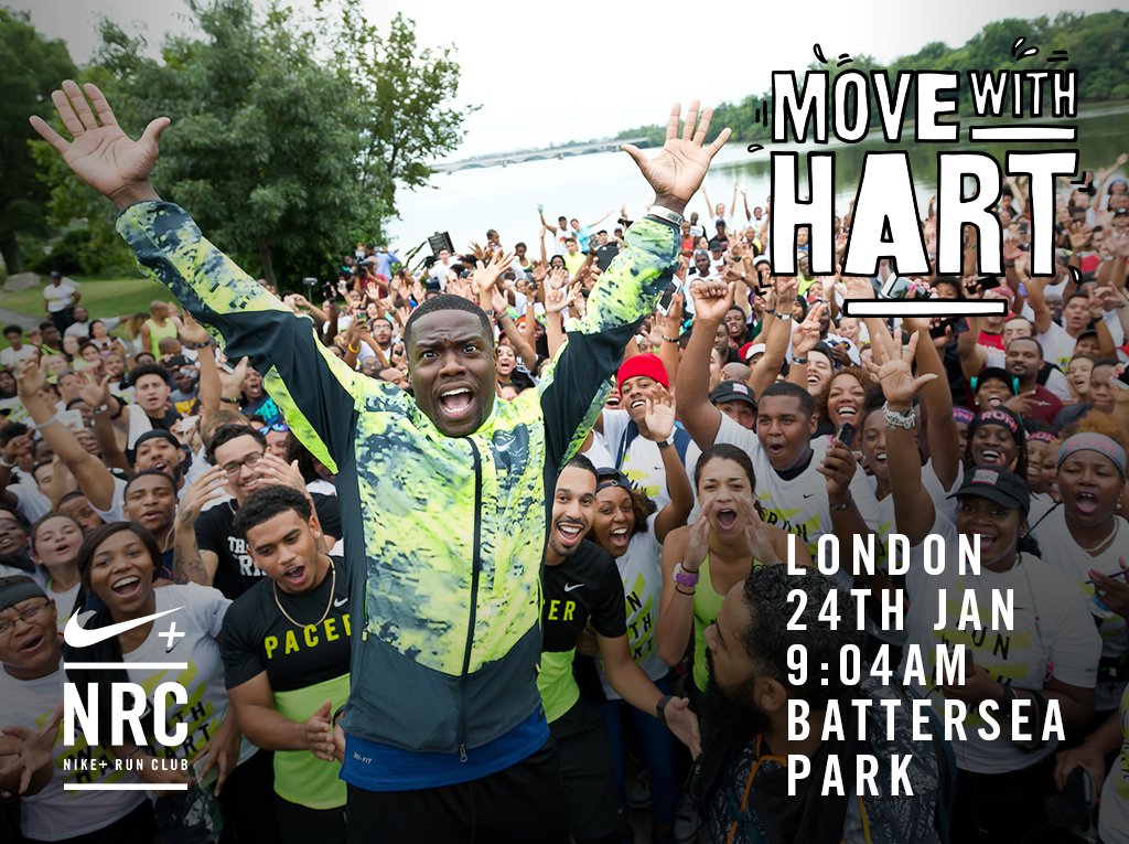 Get ready! <a href="/KevinHart4real/">Kevin Hart</a> is coming to London. Sign up to run with him: gonike.me/movewithhartuk #movewithhart #NRC