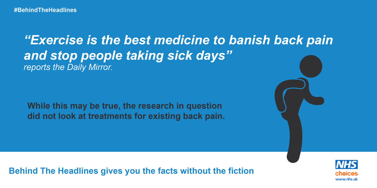 Exercise is 'most effective' method of preventing lower back pain: ow.ly/X0KLr #BehindTheHeadlines