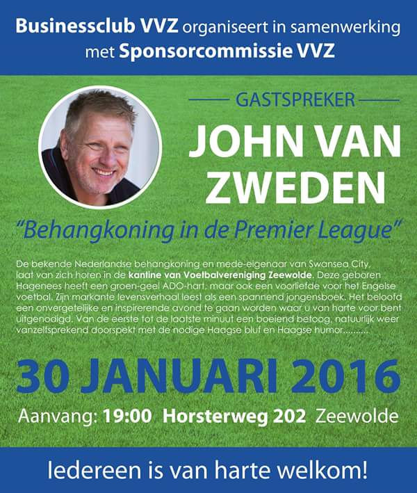 bcvvz's tweet image. Iets om naar uit te kijken @johnvanzweden #Gastspreker bij @vvZeewolde #30januari Mede mogelijk gemaakt door @bcvvz
