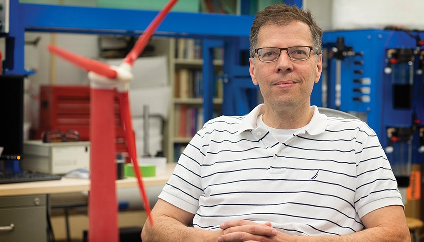 WVFocus's tweet photo. A WVU grad is rethinking the way wind turbines work. More from our Jan/Feb issue, out now. https://t.co/V9DbtSZp5E https://t.co/uybnSAsMZO