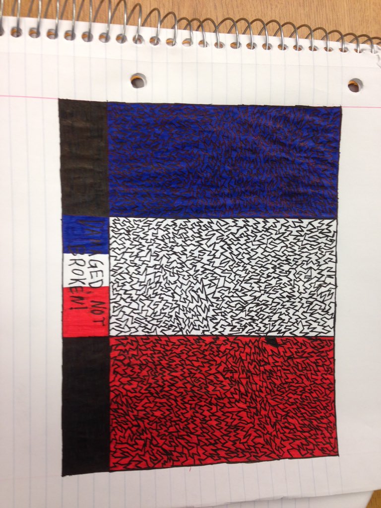 StevenMastberg's tweet photo. Just finished this, I enjoyed creating it! #DamagednotBroken #PrayforFrance https://t.co/XfrNhAg4pp