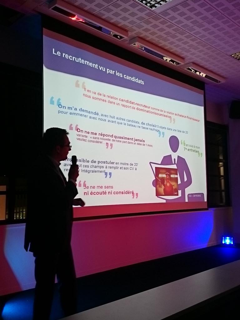 labinterge's tweet image. #recrutement, le changement c&apos;est maintenant ?! Keynote de @ThomasVilcot qui démarre fort ! #lab_interge