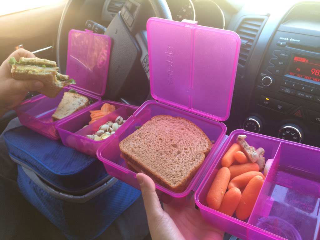 BryanSangstp's tweet photo. My photog and I whipped out our lunch and by coincidence we both have a #lunchcube lol #reporterlife https://t.co/v7ulZ6tZed