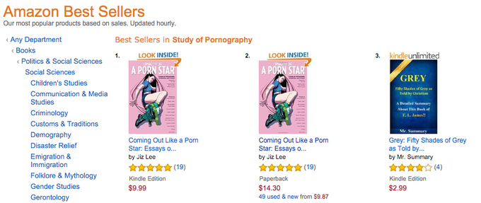 COMING OUT LIKE A PORN STAR is Amazon's Pornography #1 BESTSELLER! Our industry: OUR voices! https://t<a href="/tag/sfpff"class="tags"><span>#sfpff</span></a>
