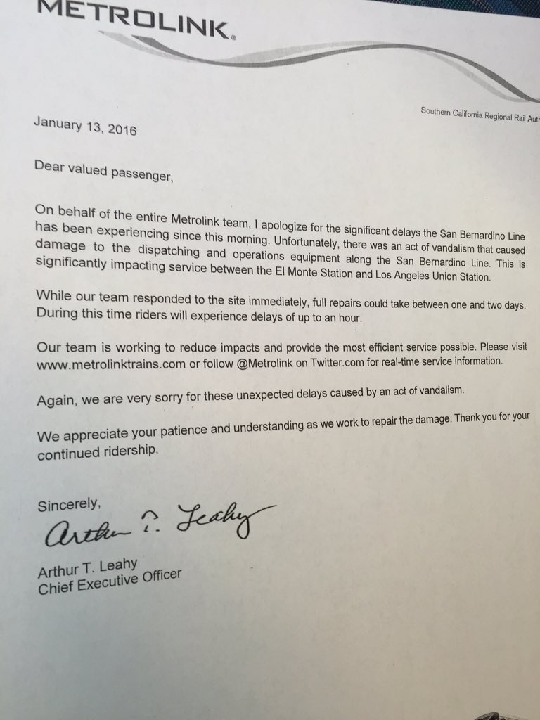 lignedechance's tweet photo. "Thank you for your continued ridership" @metrolink lol the jokes is on all of us schmucks who ride this POS train https://t.co/8XQ3K7g51K