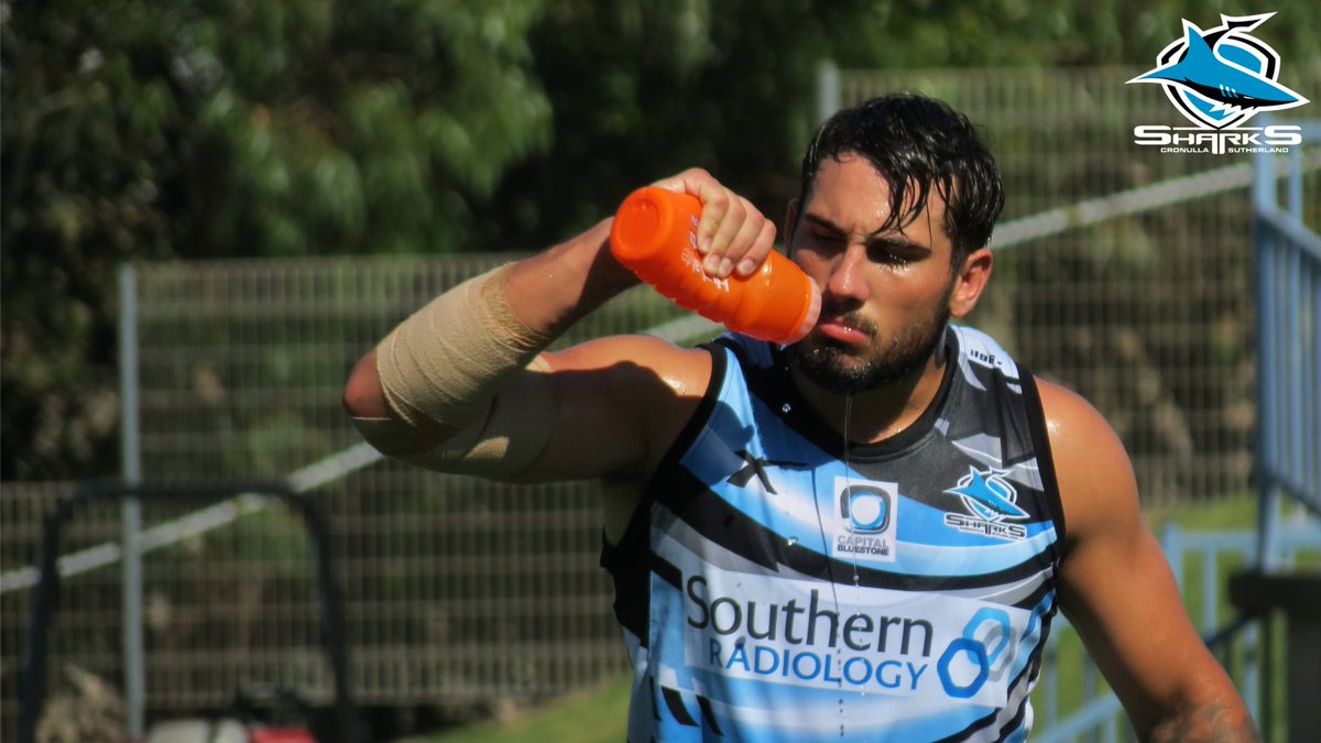 cronullasharks's tweet photo. It was thirsty work for @JackBird_1 and the boys this morning! 📷 GALLERY: https://t.co/vSksC4C6t0  #WeAreSharks https://t.co/NFqkmUXWUO
