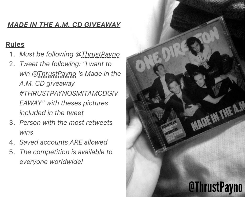 homeisarealsng's tweet photo. I want to win @ThrustPayno 's Made in the AM CD giveaway 
#THRUSTPAYNOSMITAMCDGIVEAWAY https://t.co/U2DGMdSdzq