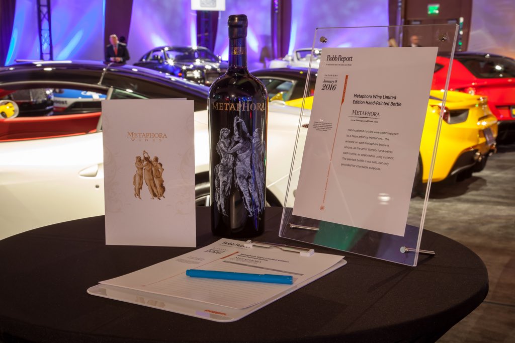 Thanks to <a href="/MetaphoraWines/">Metaphora Wines</a> for helping #RobbReport raise
$40K for DADA Charitable Foundation at The Gallery, #NAIAS