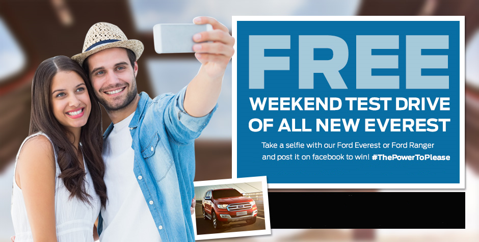FordCastleHill's tweet photo. Take a #SELFIE with Ford Everest or Ranger and tag it with #ThePowerToPlease https://t.co/9gEUHbZN4p https://t.co/XIxzrXMmPT