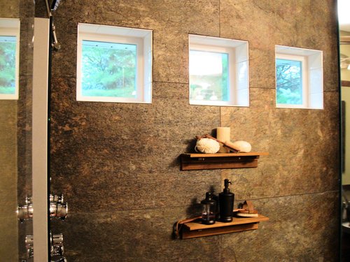 CuartexLLC's tweet image. Another shower looking amazing with beautiful Golden Flexible Stone veneer!