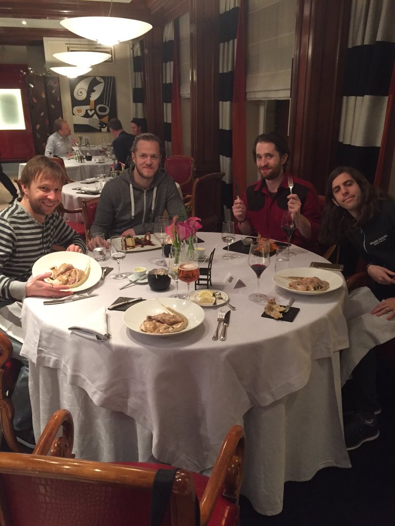 Imaginedragons's tweet photo. +dinner in Luxembourg+ https://t.co/eJkCiisMFn