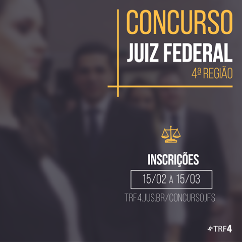 AJUFE_oficial's tweet photo. Via @TRF4_oficial: #Concurso #JuizFederal #TFR4 https://t.co/4YMeleWKib https://t.co/BTomZhbZQj