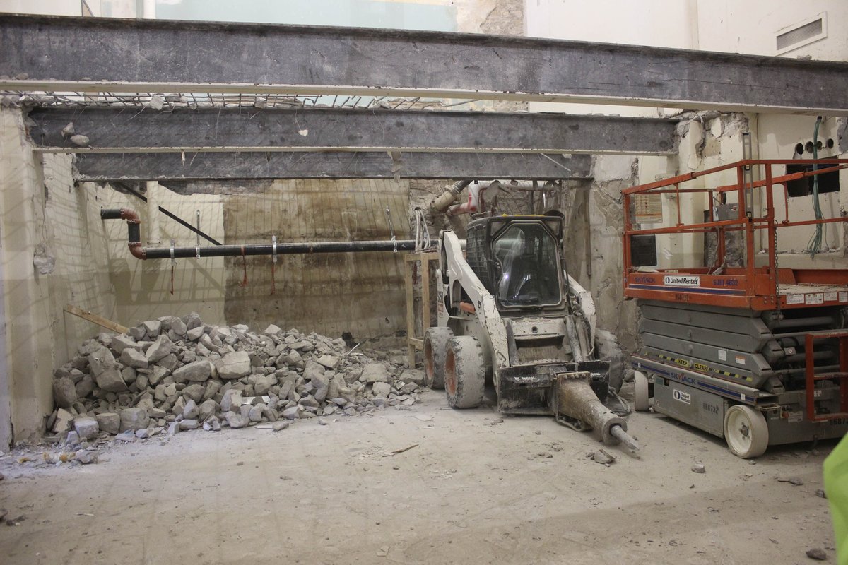 KStateIAID's tweet photo. Seaton renovation is progressing everyday! A sneak peak as to what is happening behind those closed doors  #APDesign https://t.co/TfFPIExOqC