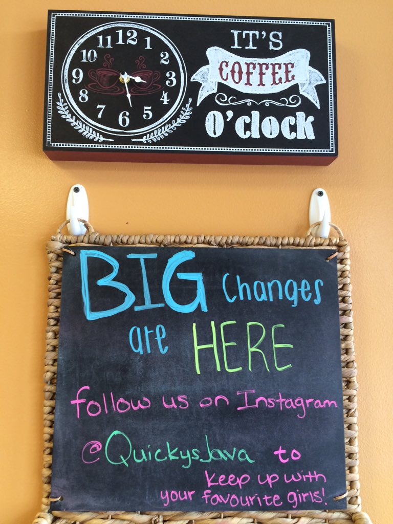 quickysjava's tweet image. Keep up with Dallas and Krista, your favourite baristas on Instagram @quickysjava big changes are here😏💋☕️