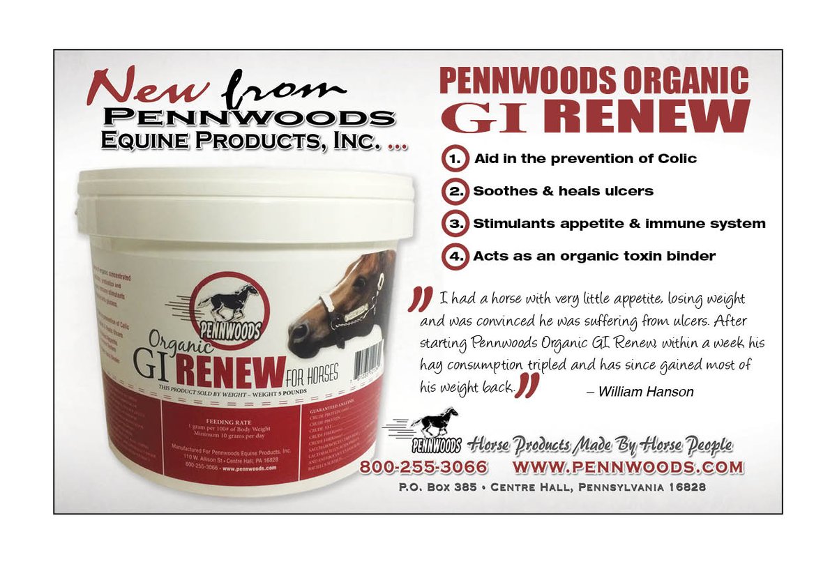 PennwoodsEquine's tweet photo. Can't keep weight on your horse? Possibly digestive issues? #GIRenew #ThePennwoodsWay #EquestrianHour https://t.co/rND5Cl4syE