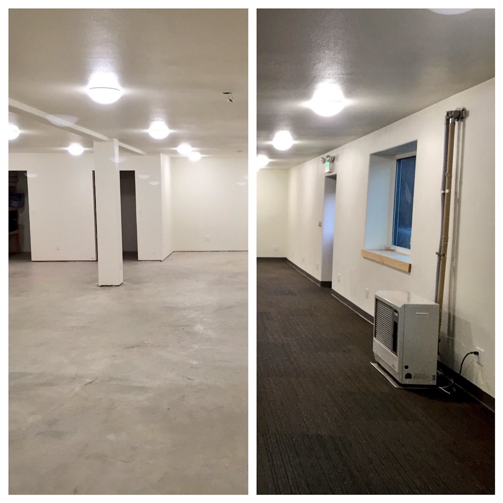 Lower Fireweed Hall had carpet installed for the #NewYear! More cozy and ready for our 2016 guest groups!