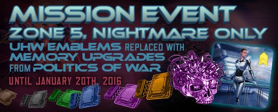 5pg_LotS's tweet photo. ✰New Mission Event: Memory Upgrade!✰
Upgrade your Mimzy Bot in Zone 5 on NM Difficulty! 
https://t.co/rUOktLp9CV https://t.co/VxIP7dNZkq