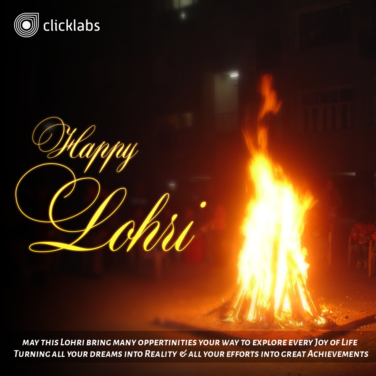 clicklabs's tweet photo. For #brighter days ahead &amp; a year full of prosperity,#ClickLabs wishes you Happy Lohri. 
https://t.co/btJQYOitk6 https://t.co/hUfaPlh4Yw
