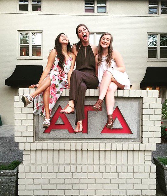 Being silly with your sisters! #goalphagam #alphagamlove #sisterhood #alphagammadelta #alphagam <a href="/AGDdeltabeta/">Alpha Gamma Delta</a>