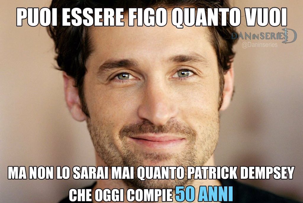 EleInterlicchia's tweet photo. Ebbene sì... E nemmeno se sei @Fedez o @Cristiano 😍😍😍 @PatrickDempsey #patrickdempsey #50anni #buoncompleanno https://t.co/vuzbzezpRe
