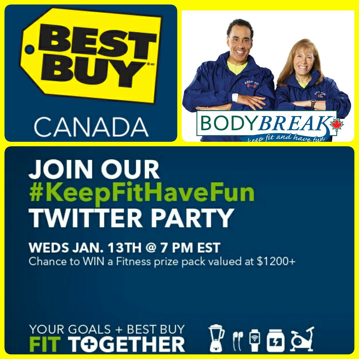 myblocktyler's tweet image. TONIGHT:

@WeAreWearables 7PM #TwitterParty!
@bodybreak's Hal &amp;amp; Joanne team up w/ @BestBuyCanada.

#KeepFitHaveFun