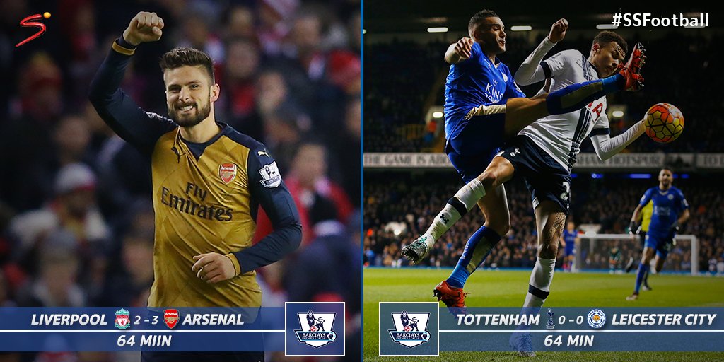 SuperSportTV's tweet photo. #BPL - UPDATE:
Olivier Giroud's lovely turn and shot gives Arsenal the lead. Can Liverpool fight back? #SSFootball https://t.co/dsynRjXun4