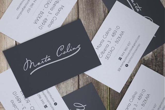 Nuevo #disenografico de #tarjetasdevisita para #empresas. #Diseño creado para Marta Colino. raquelacebes.com