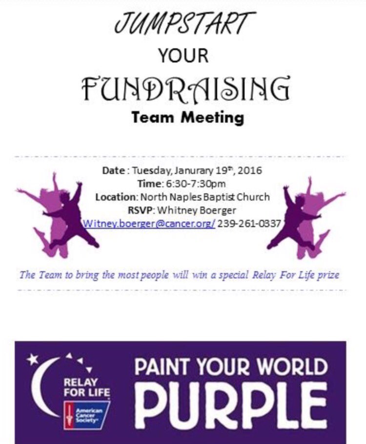 GGRelayForLife's tweet photo. Don't forget to join us at the team meeting next Tuesday! #raisemoney #fightcancer #teammeeting #relayforlife2016 https://t.co/EBErVkeLg1