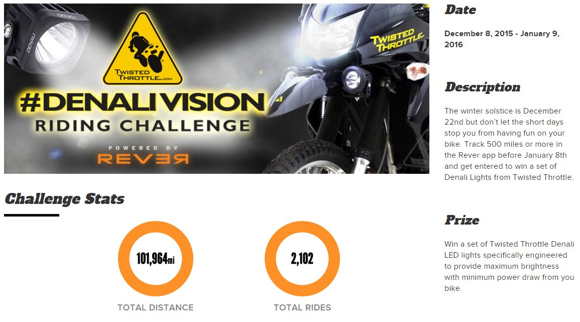 twistedthrottle's tweet photo. Nothing keeps @REVERMOTO riders off the road! Over 100k miles were tracked During the #DenaliVision challenge! https://t.co/8Cq0pofy3a