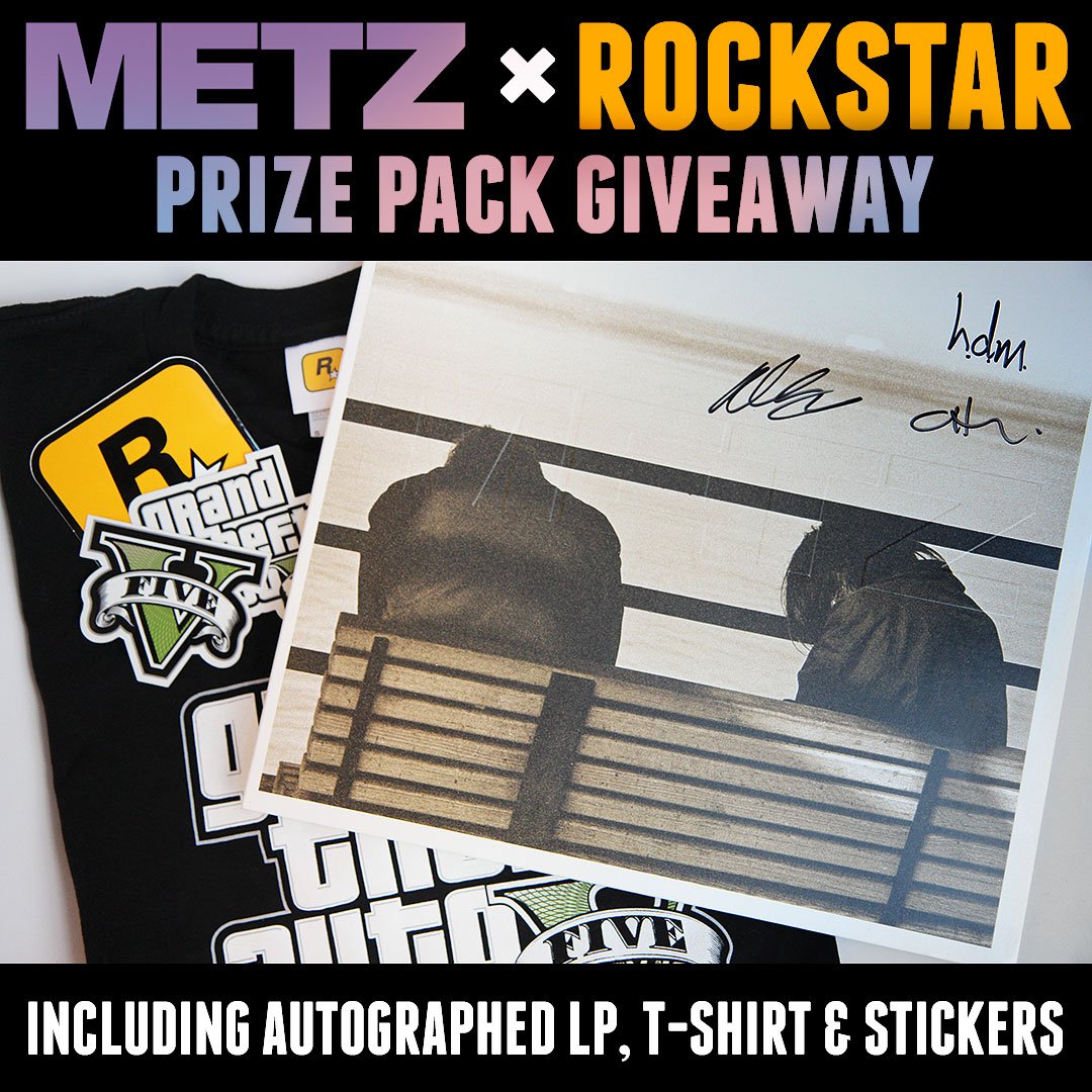 RockstarGames's tweet photo. Retweet to win a METZ x #GTAV prize pack: autographed LP + t-shirt &amp; stickers
Rules: https://t.co/1KPl5co5xD
@subpop https://t.co/kOoQgIfdd0