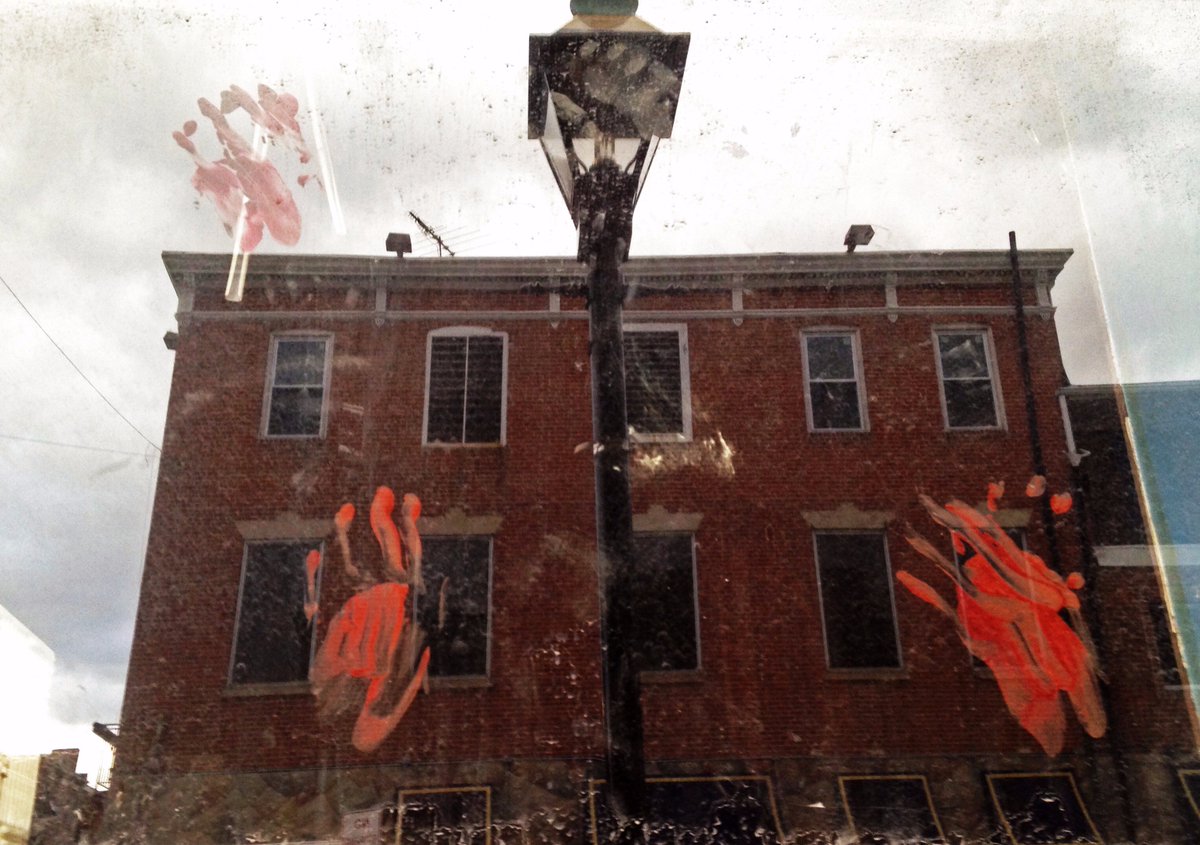 TOV3N's tweet photo. Red handed in Baltimore #bodymore #bloody #TOVEN #tovenstreetart https://t.co/4VmbuMCDdH