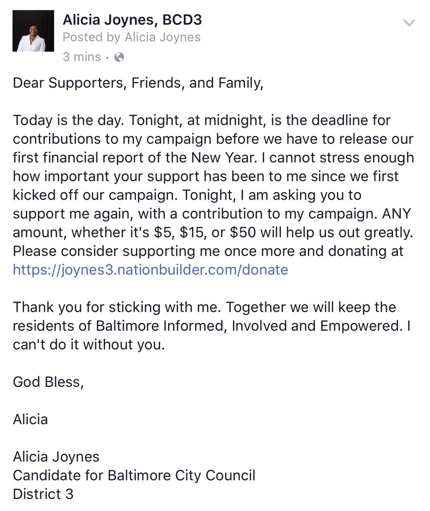 AJOYNES3's tweet photo. Help me revitalize Baltimore!

The link to donate online is here: https://t.co/qvwxiVmKSS https://t.co/fXiyWpxKDV