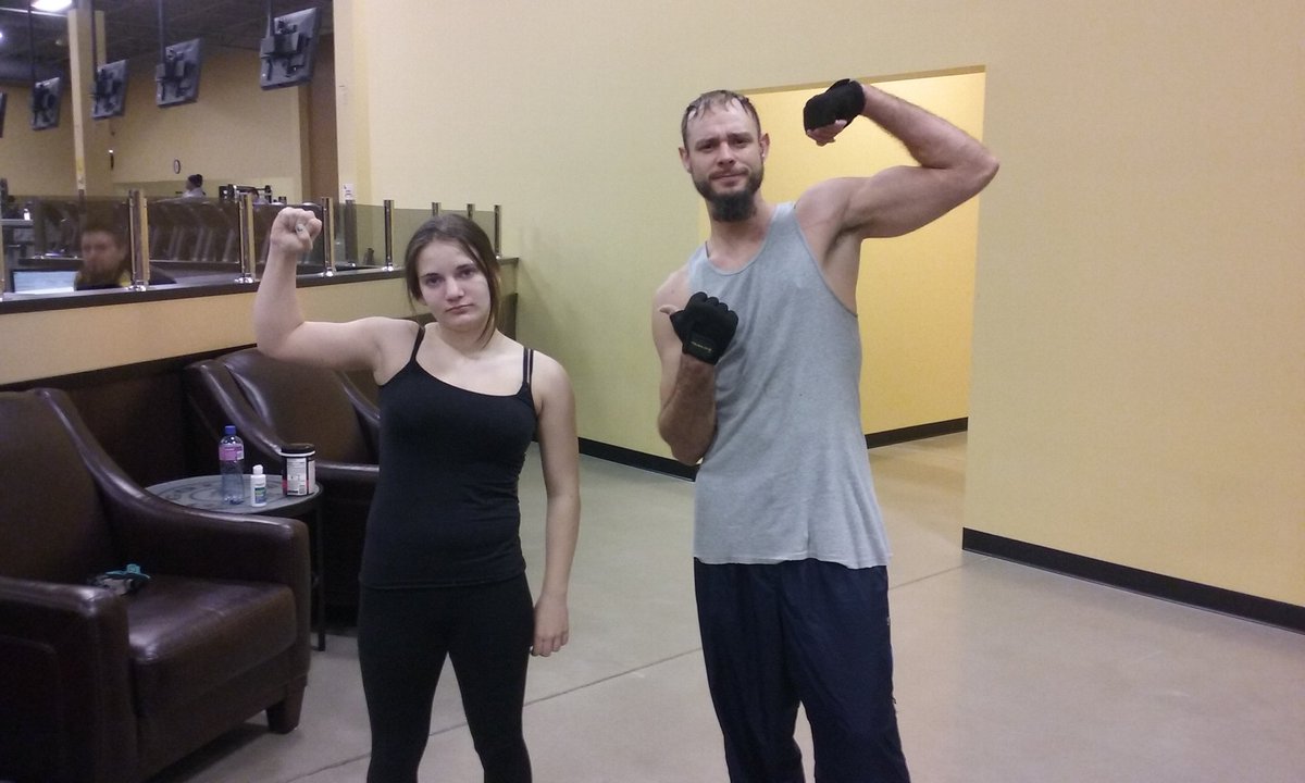 MaxImpactPW's tweet photo. #MIW's @Katrina_2001 and @Street_MIW pose for a post workout picture. #MaximumImpactWrestling https://t.co/gZrmdbSkj6
