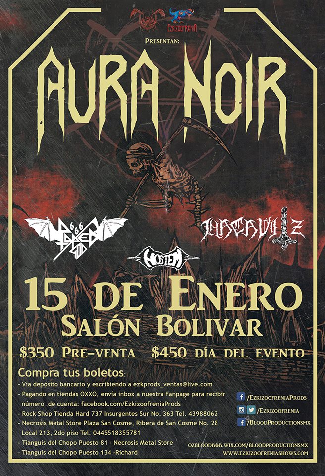 HostemBand's tweet image. ¡En dos días estaremos abriéndole a Aura Noir junto con Raped God 666, Hacavitz y Repvblika!
#AuraNoir #BlackMetal
