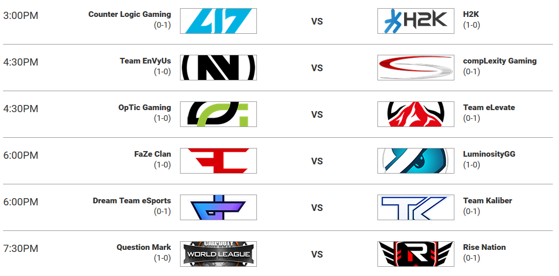 CODLeague's tweet photo. Day 2 schedule for the North America #CODWorldLeague. https://t.co/zhjnR2kmkN https://t.co/3FkeZyv0X7