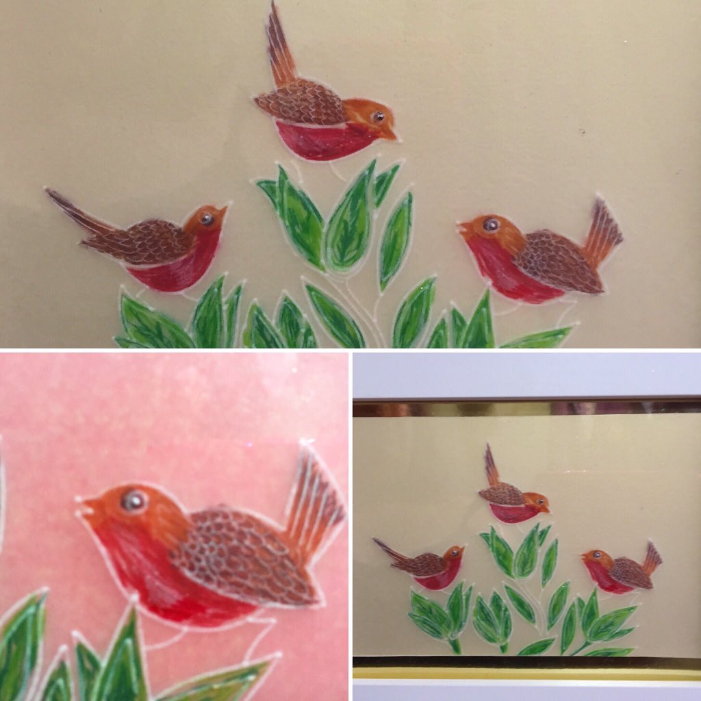 Copper_Paws's tweet photo. New parchment art from #copperpaws #parchment #art #parchmentcraft #robin #birds #cute 6x4 inch frame https://t.co/jM2d11YiRJ