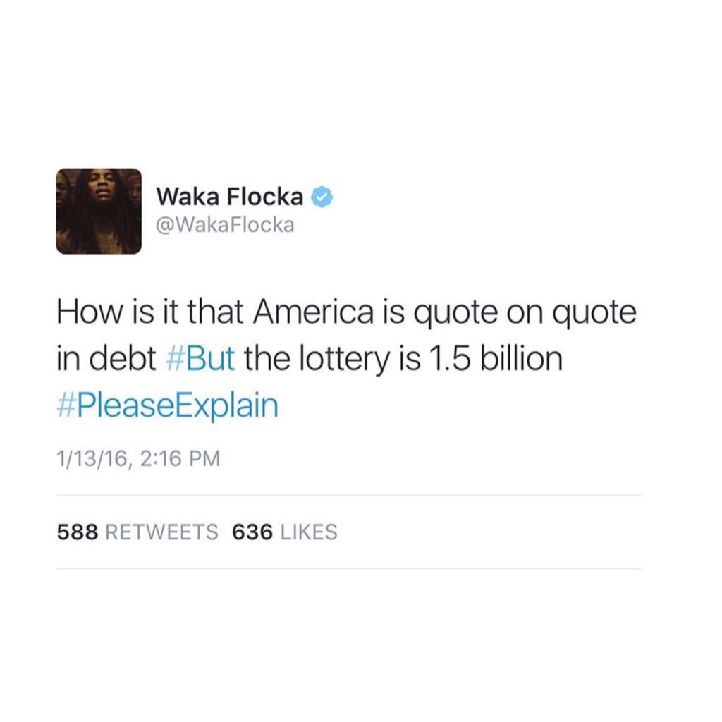 WORLDSTAR's tweet photo. Waka Flocka has a question for America #Powerball https://t.co/8AwZmQUk4p
