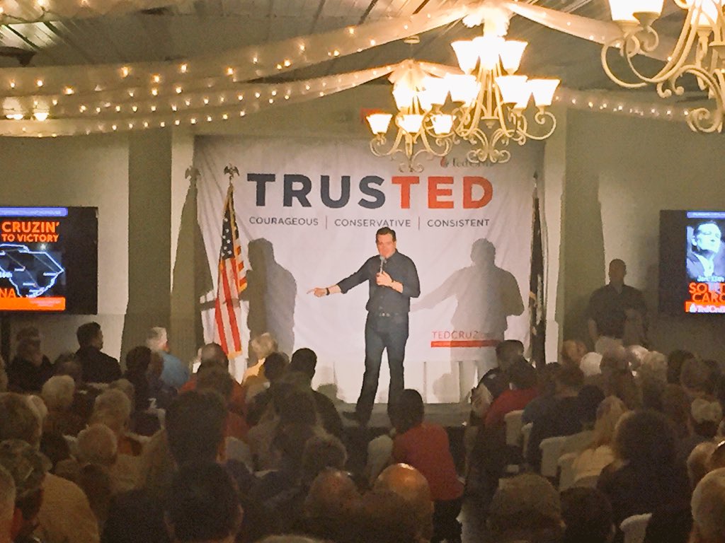 jesshop23's tweet image. On eve of #GOPDebate in Charleston, @tedcruz holds rally in Dorchester, South Carolina