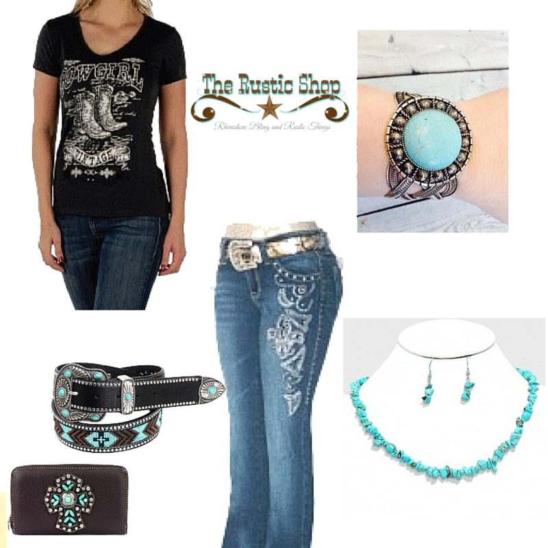 therusticwb's tweet photo. All can be found @TheRusticShopCo! I love this #coolcountry outfit! https://t.co/Y6oPKMVAPF #turqoise #Montanawest https://t.co/ZYiP2FbCPl