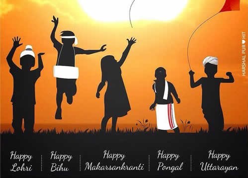One festival, many names! Best Wishes to all! Happy Lohri, Bihu, Makar Sakranti, Pongal &amp; Uttarayan! #Yi #India