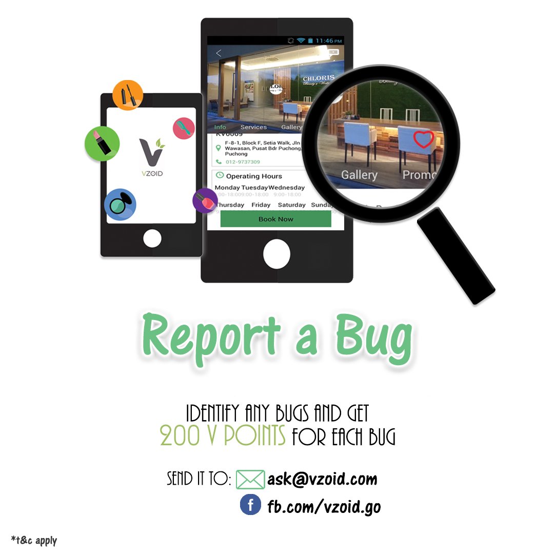 vzoid_o2osoln's tweet image. Find the Bugs and Earn V Point!!!
Find out more at on.fb.me/1W9vnnI