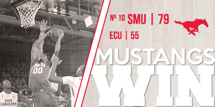 SMUMustangs's tweet photo. 16-0! A successful business trip for No. 10 @SMUBasketball after a strong win over ECU! #PonyUp #WinningTime https://t.co/JsC2y2ytrA