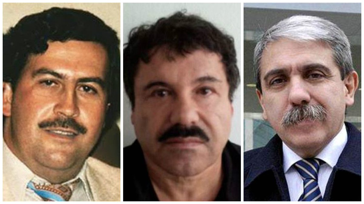 2303guille's tweet photo. Uno es un peligroso narco, los otros son "El Chapo" Guzmán y Pablo Escobar.
Los tres con bigotes ¿casualidad? https://t.co/hQCgOCPkcz