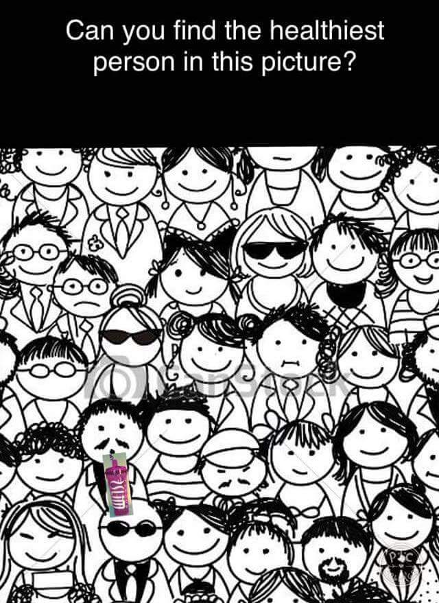 jomroach54's tweet image. Can you find the healthy person?