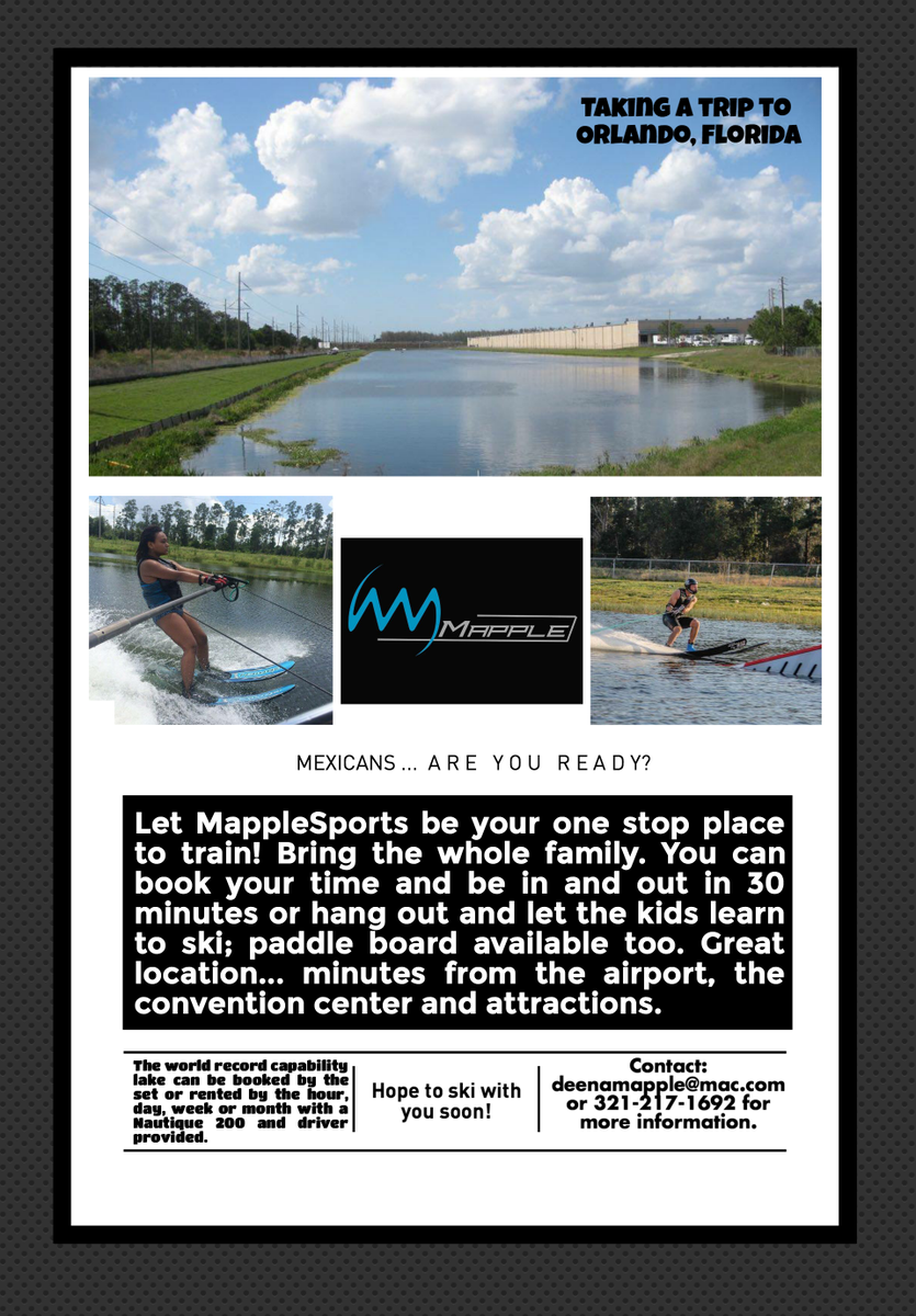 esquimx's tweet photo. Orlando, Florida? Are you ready? @MappleSkis wait for you! #waterski #waterskiing #Mexico https://t.co/tNN9RC3sPl