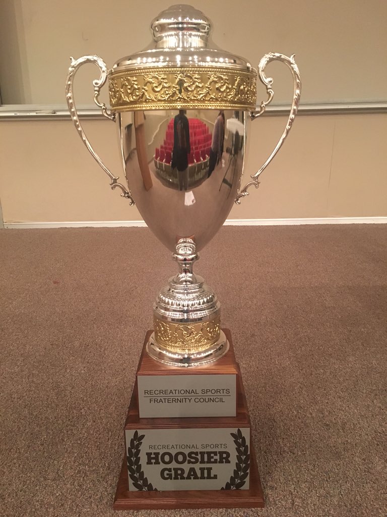 Here it is! The Hoosier Grail. The winner of the Greek Cup gets to take this trophy back to their fraternity house.