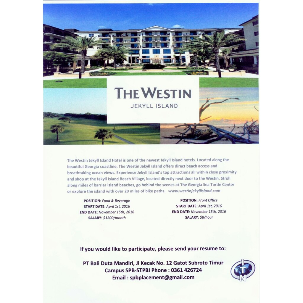 Pastikan kamu jadi bagian dari mereka😍😍 Internship J1 opportunity